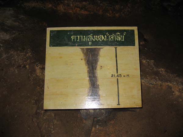Skylt i Nam Lod Cave, Pang Mapa